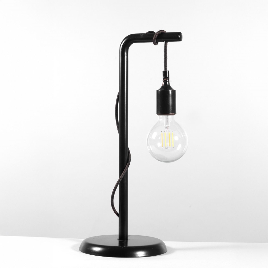 ONLI - Candeeiro de mesa WIRE 1xE27/15W/230V 50 cm preto