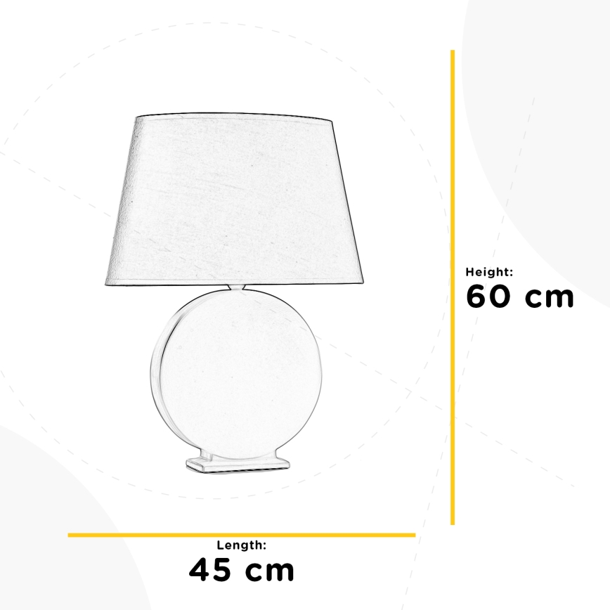 ONLI - Candeeiro de mesa ZEN 1xE27/22W/230V 60 cm