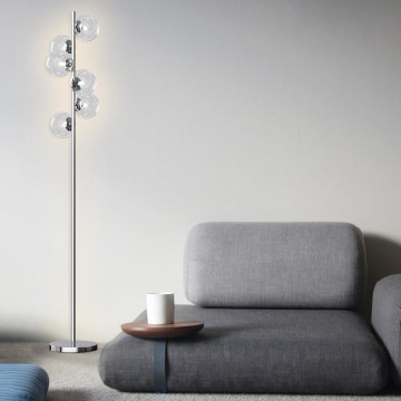 ONLI - Candeeiro de pé KIMBERLY 6xG9/6W/230V cromado brilhante