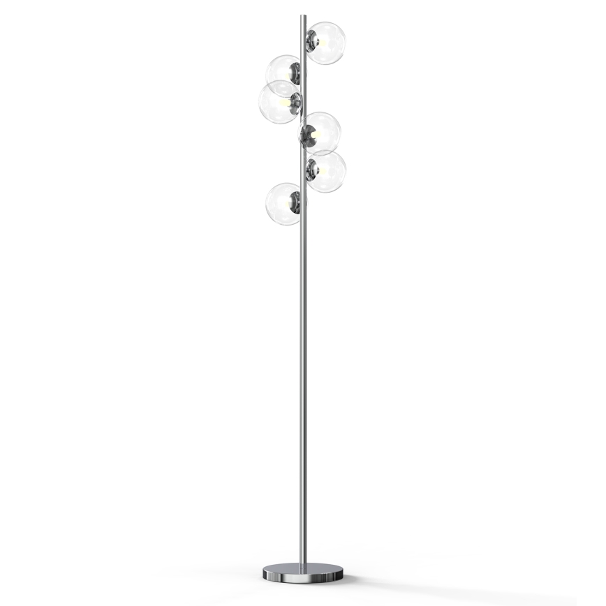 ONLI - Candeeiro de pé KIMBERLY 6xG9/6W/230V cromado brilhante