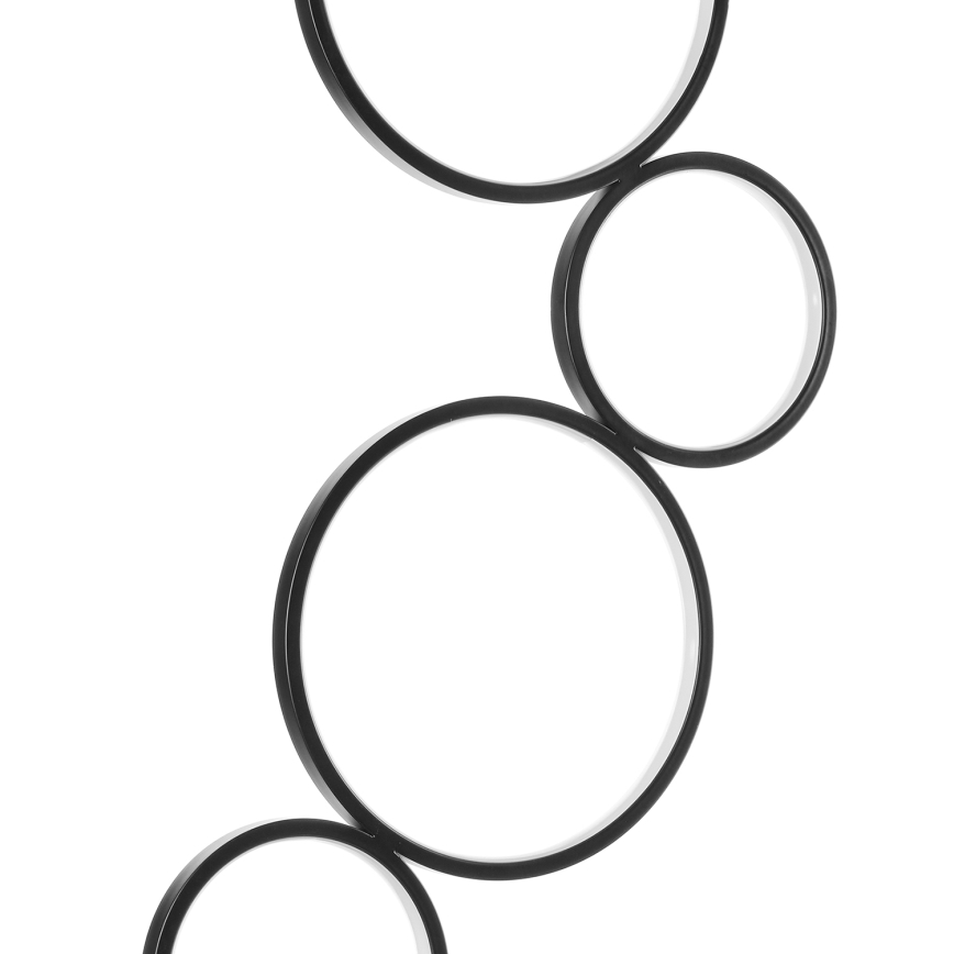 ONLI - Candeeiro de pé LED RINGS LED/58W/230V 4000K preto
