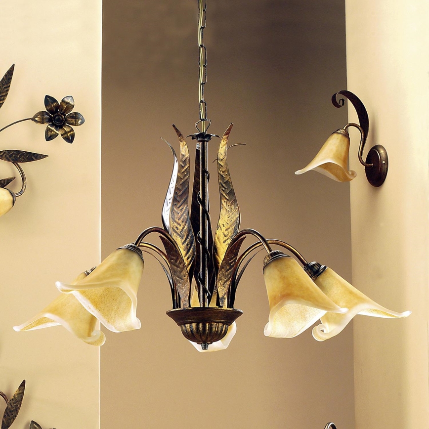 ONLI - Candeeiro suspenso ALGA 5xE14/6W/230V bronze