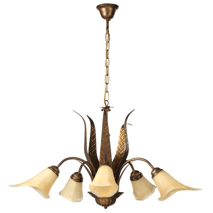 ONLI - Candeeiro suspenso ALGA 5xE14/6W/230V bronze