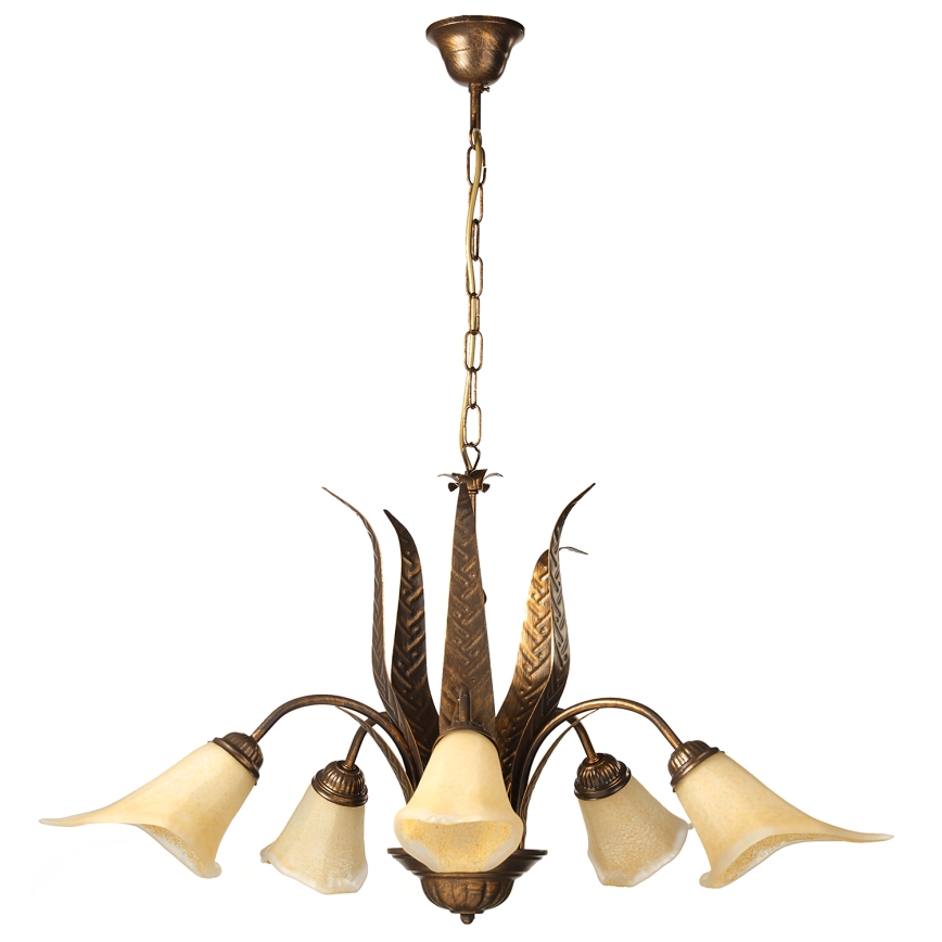 ONLI - Candeeiro suspenso ALGA 5xE14/6W/230V bronze