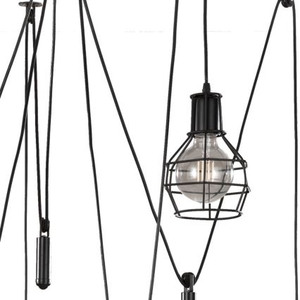ONLI - Candeeiro suspenso ARANHA 5xE27/15W/230V aranha preto