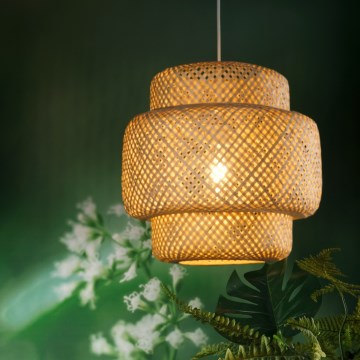 ONLI - Candeeiro suspenso BAMBOO 1xE27/22W/230V bambu