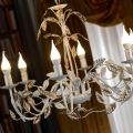 ONLI - Candeeiro suspenso COLLANA 6xE14/6W/230V branco/dourado