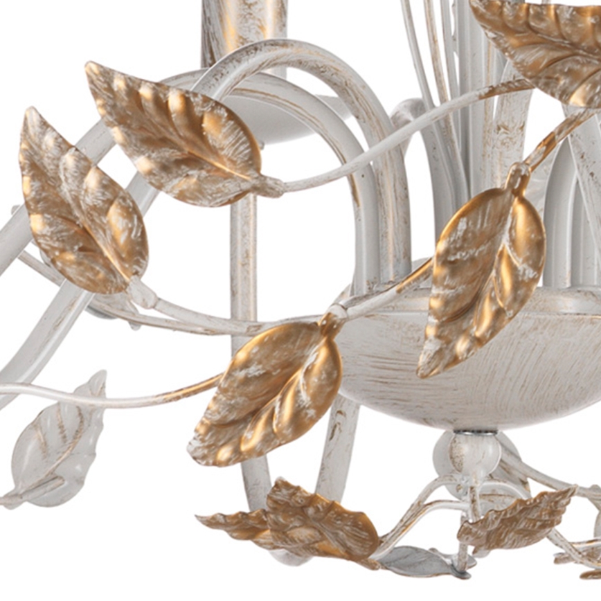ONLI - Candeeiro suspenso COLLANA 6xE14/6W/230V branco/dourado