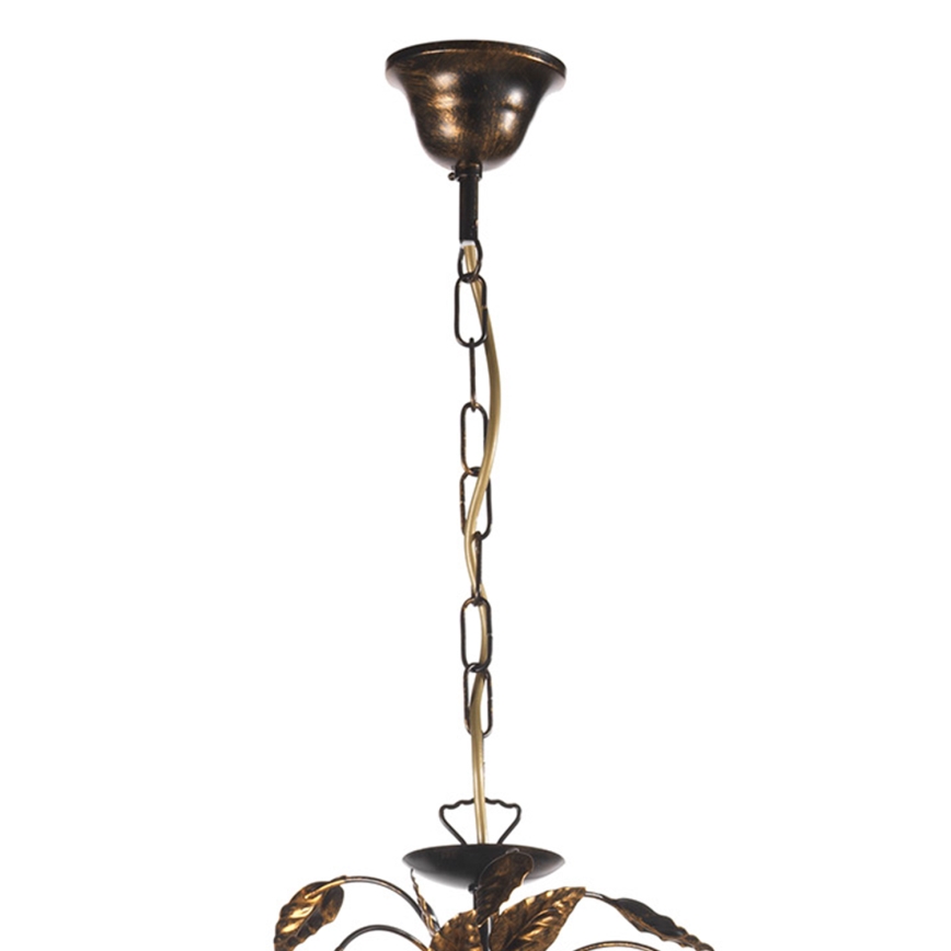 ONLI - Candeeiro suspenso COLLANA 6xE14/6W/230V bronze/dourado
