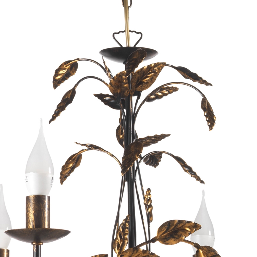 ONLI - Candeeiro suspenso COLLANA 6xE14/6W/230V bronze/dourado