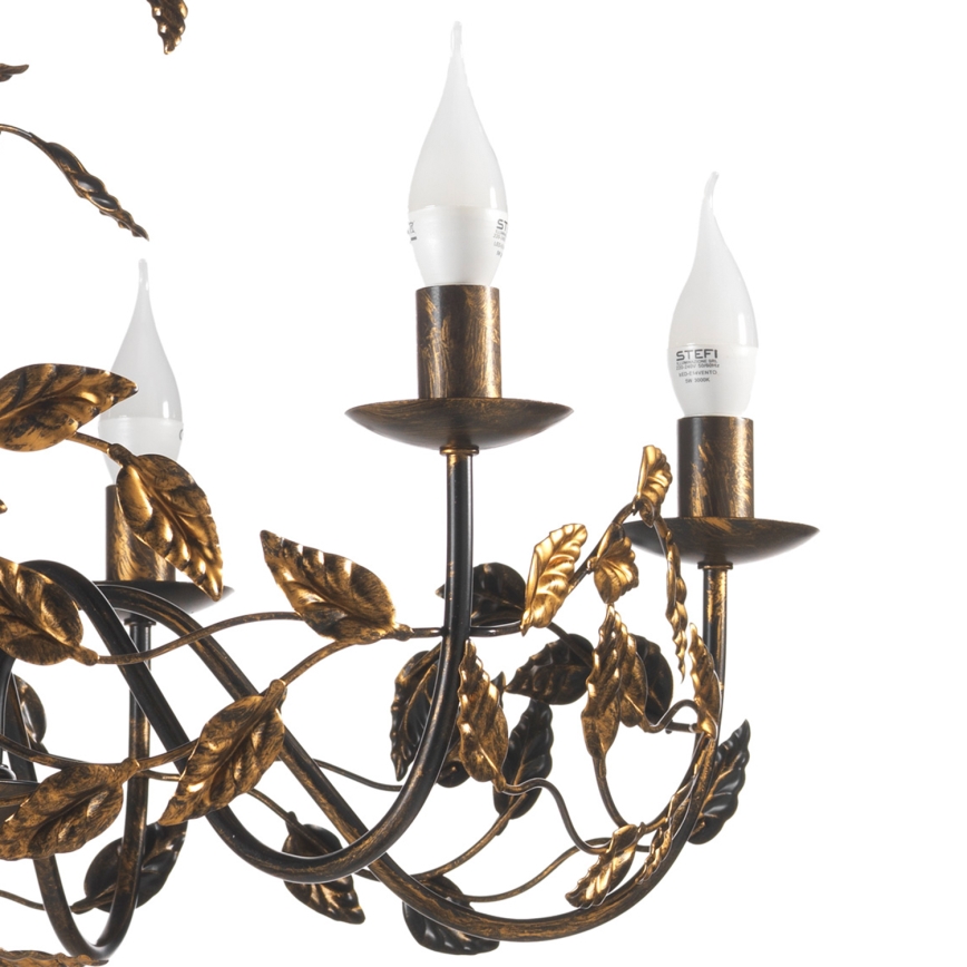 ONLI - Candeeiro suspenso COLLANA 6xE14/6W/230V bronze/dourado