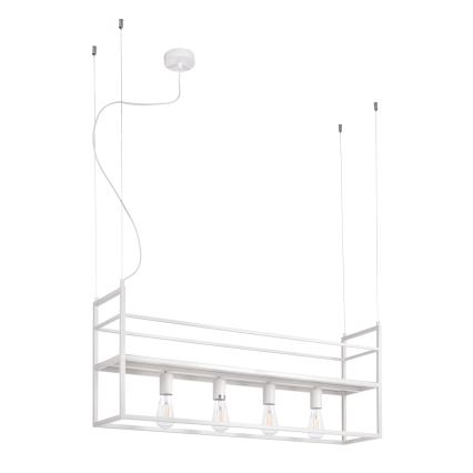 ONLI - Candeeiro suspenso com prateleira JEFFER 4xE27/22W/230V branco