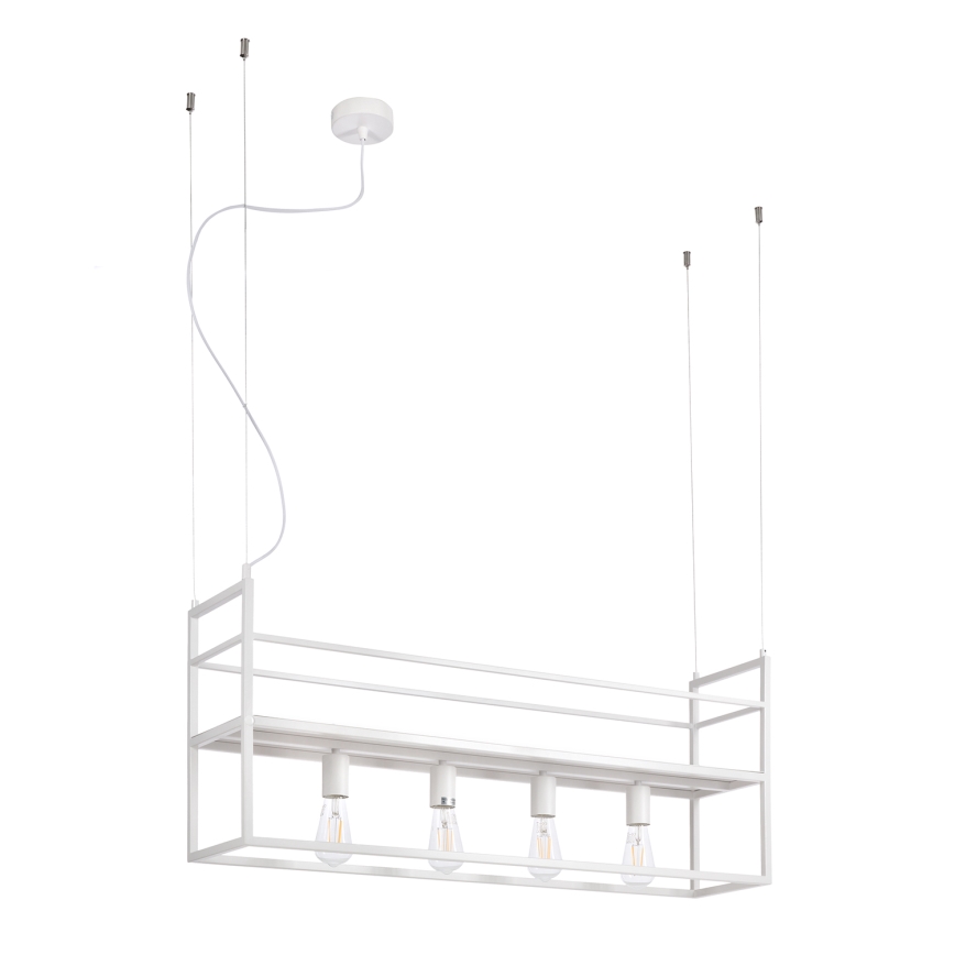 ONLI - Candeeiro suspenso com prateleira JEFFER 4xE27/22W/230V branco