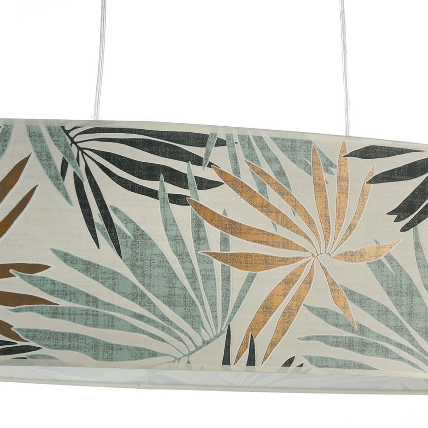 ONLI - Candeeiro suspenso FLORA 2xE27/22W/230V verde/dourado