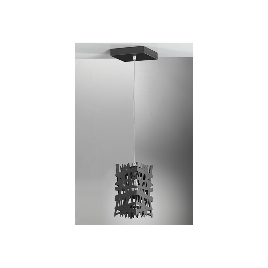 ONLI - Candeeiro suspenso FORESTA 1xE27/15W/230V preto