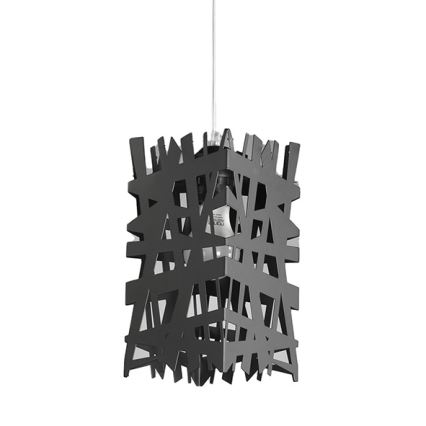 ONLI - Candeeiro suspenso FORESTA 1xE27/15W/230V preto