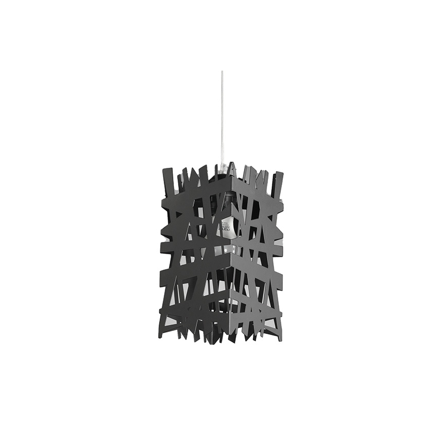 ONLI - Candeeiro suspenso FORESTA 1xE27/15W/230V preto
