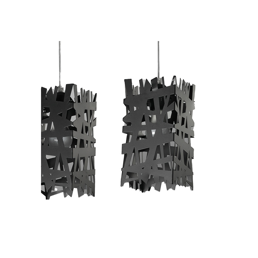 ONLI - Candeeiro suspenso FORESTA 3xE27/15W/230V preto