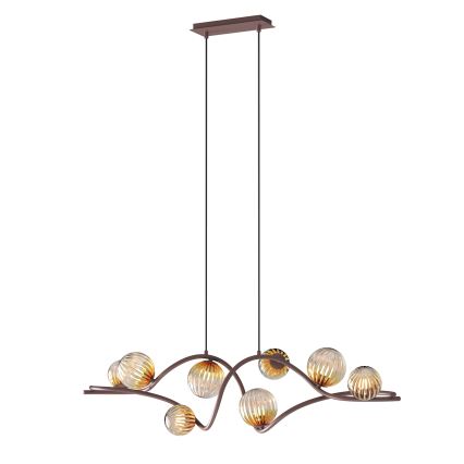 ONLI - Candeeiro suspenso FRIDA 8xG9/10W/230V cobre