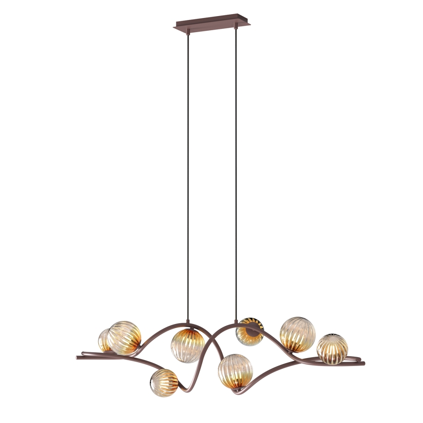 ONLI - Candeeiro suspenso FRIDA 8xG9/10W/230V cobre