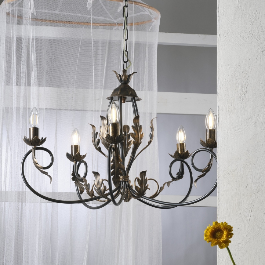ONLI - Candeeiro suspenso GRETEL 5xE14/6W/230V