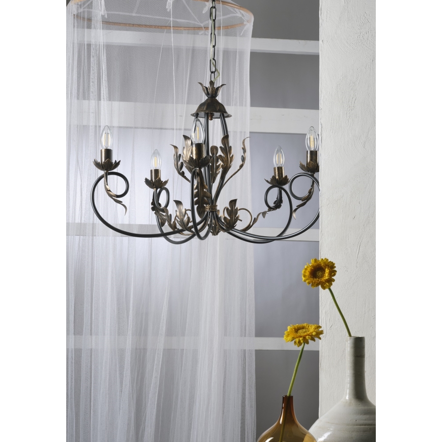ONLI - Candeeiro suspenso GRETEL 5xE14/6W/230V