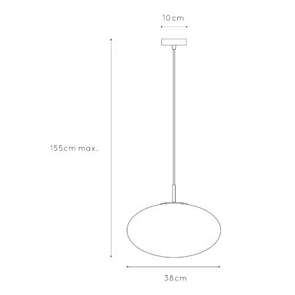 ONLI - Candeeiro suspenso JANET 1xE27/6W/230V diâmetro 38 cm