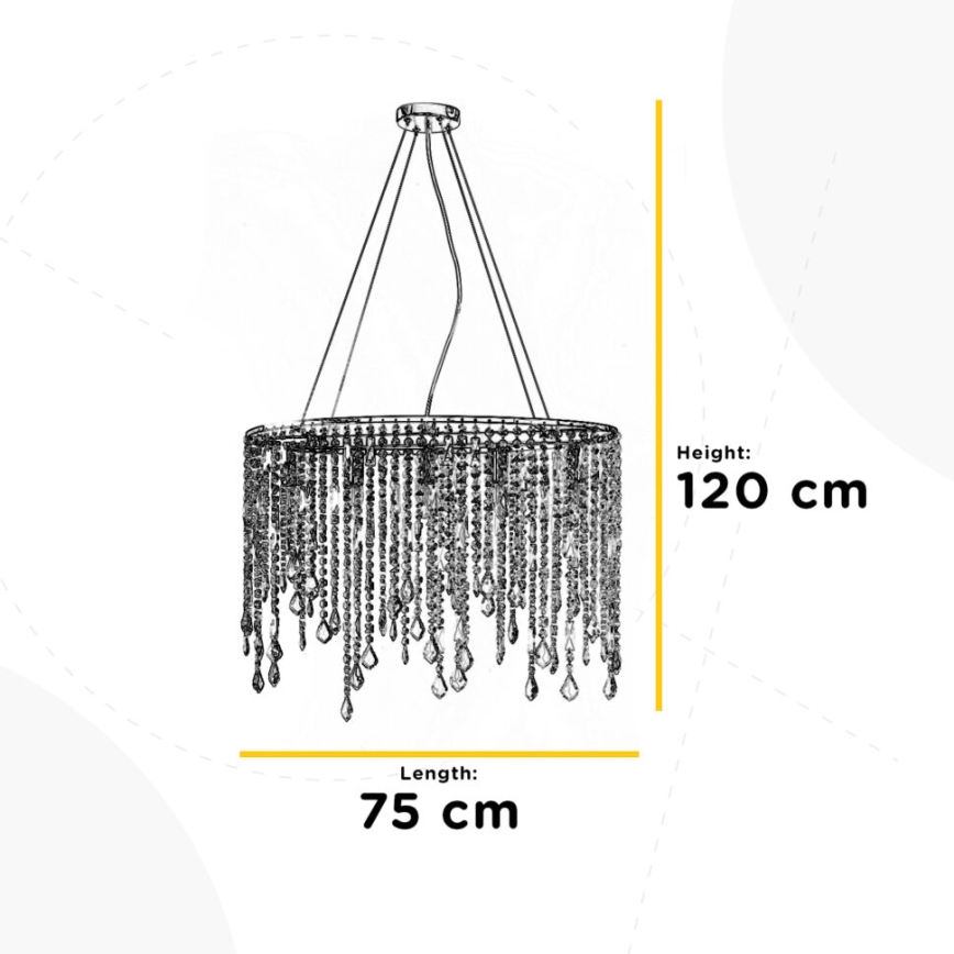 ONLI - Candeeiro suspenso LAILA 5xE14/10W/230V
