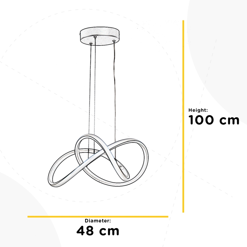 ONLI - Candeeiro suspenso LED DAFNE LED/30W/230W 4000K preto
