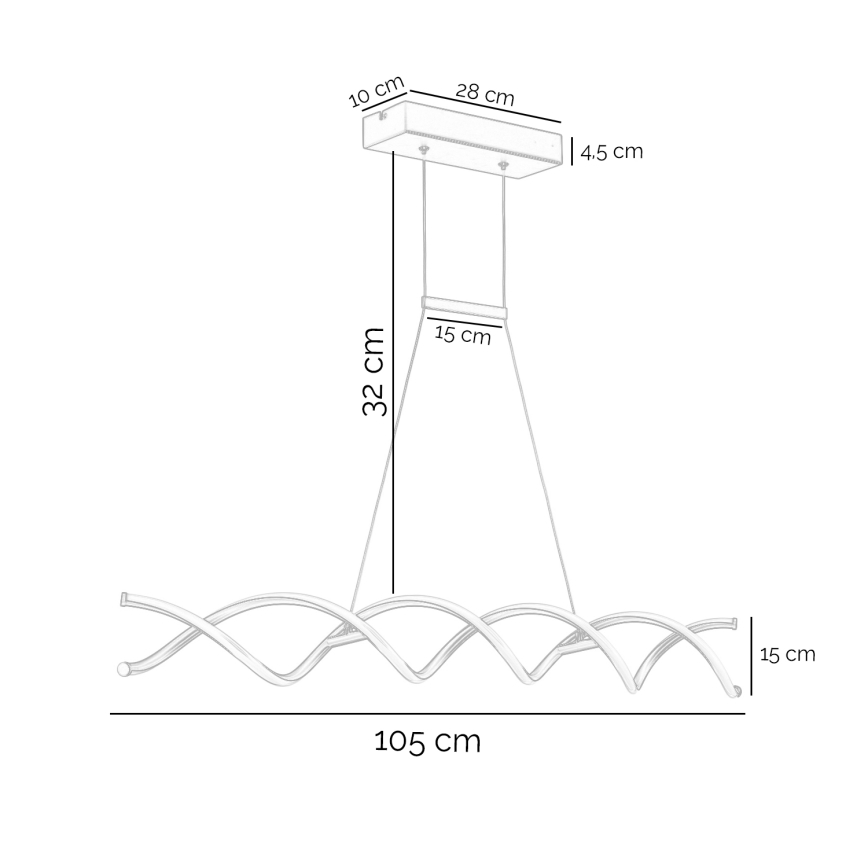 ONLI - Candeeiro suspenso LED DNA LED/24W/230V 4000K prateado