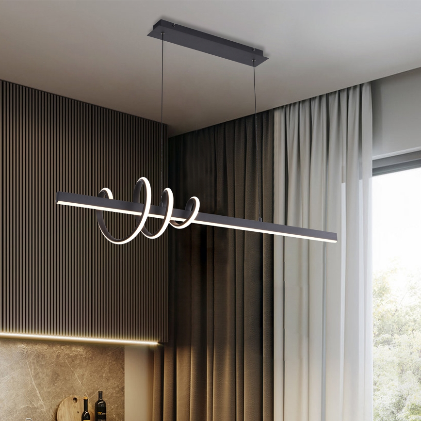 ONLI - Candeeiro suspenso LED SWING LED/30W/230V 4000K preto