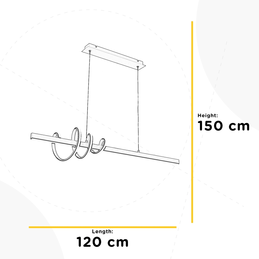 ONLI - Candeeiro suspenso LED SWING LED/30W/230V 4000K preto