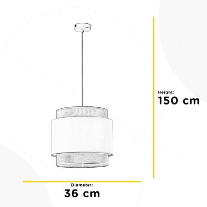 ONLI - Candeeiro suspenso LICIA 1xE27/22W/230V
