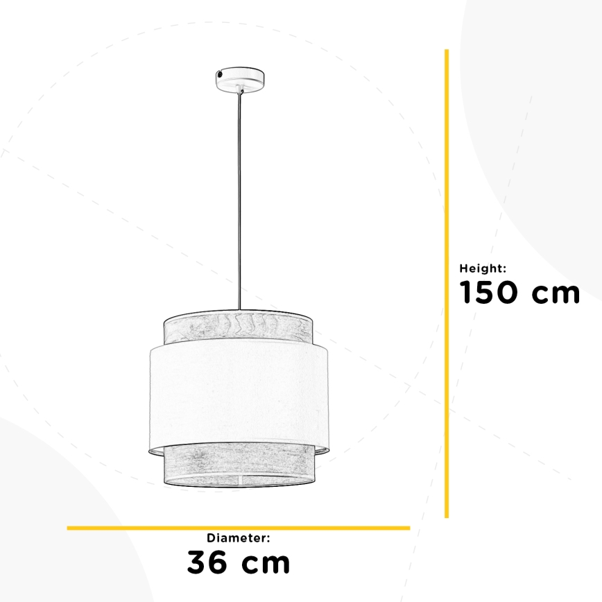 ONLI - Candeeiro suspenso LICIA 1xE27/22W/230V