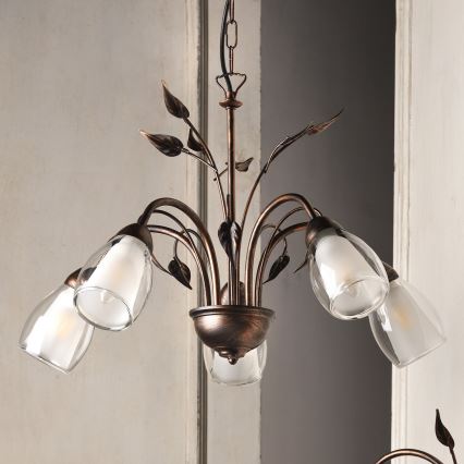 ONLI - Candeeiro suspenso LILIANA 5xE14/6W/230V