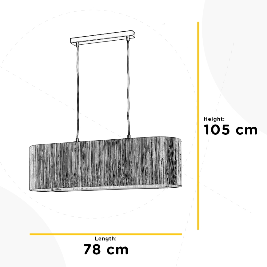 ONLI - Candeeiro suspenso MADU 2xE27/22W/230V