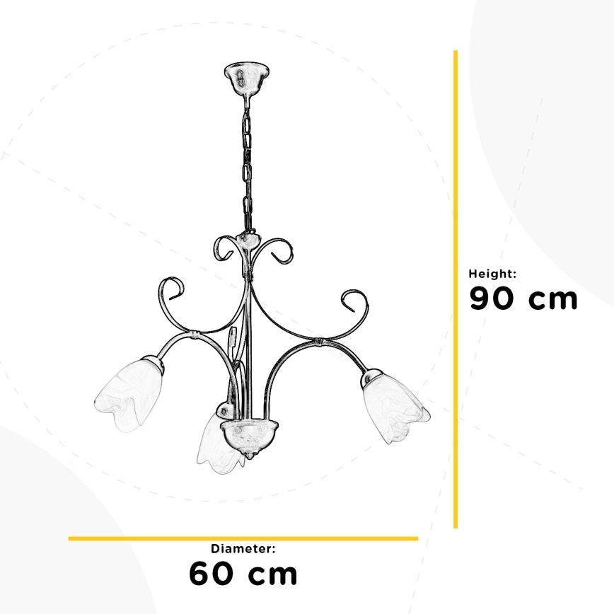 ONLI - Candeeiro suspenso ODINO 3xE14/6W/230V