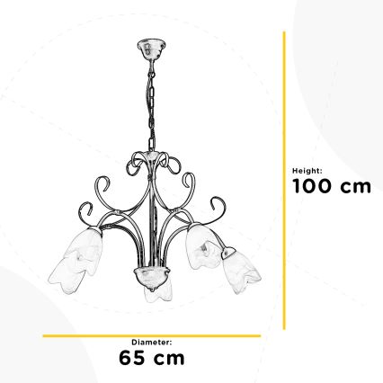 ONLI - Candeeiro suspenso ODINO 5xE14/6W/230V