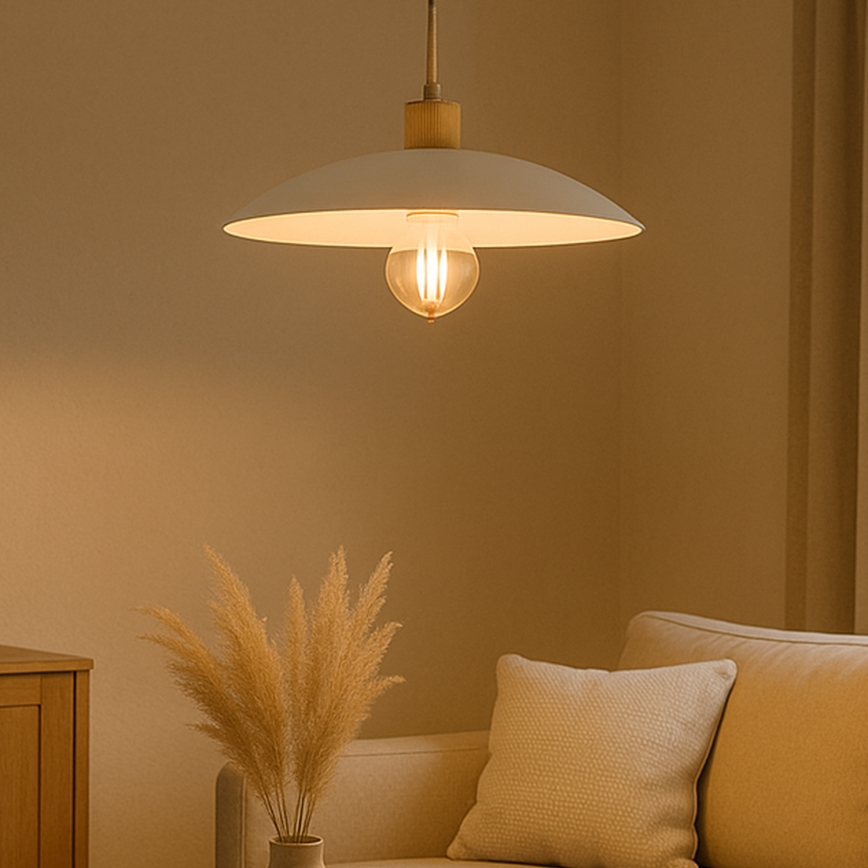 ONLI - Candeeiro suspenso OHANA 1xE27/22W/230V carvalho