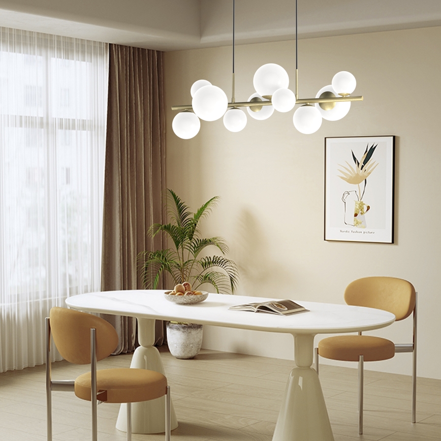 ONLI - Candeeiro suspenso PALOMA 10xG9/10W/230V dourado
