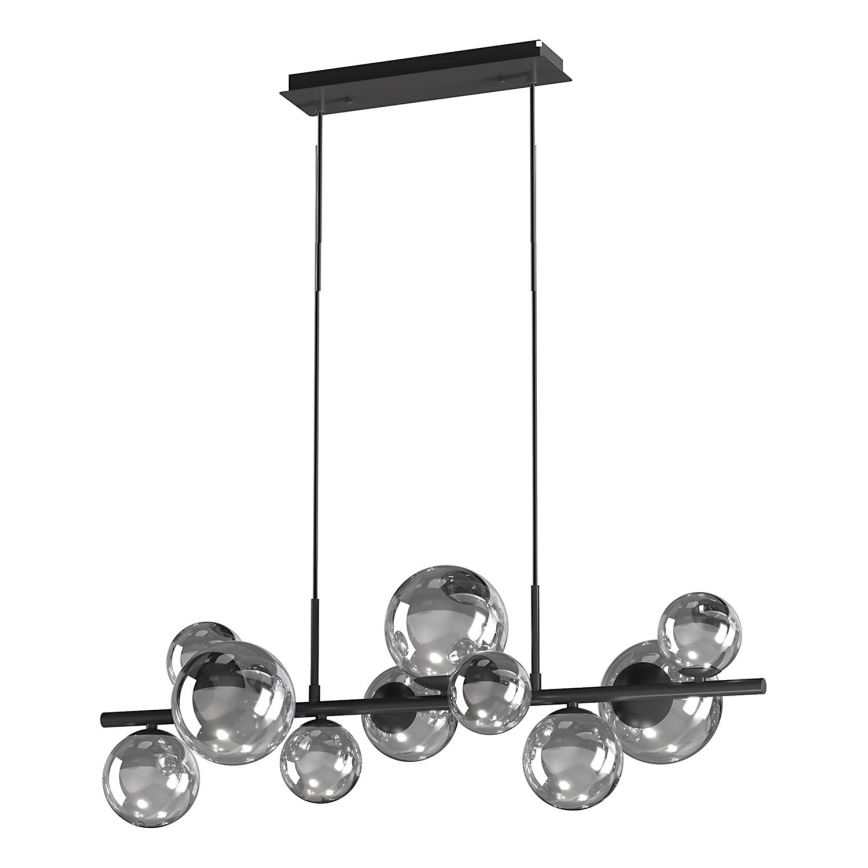 ONLI - Candeeiro suspenso PALOMA 10xG9/10W/230V preto/fumado