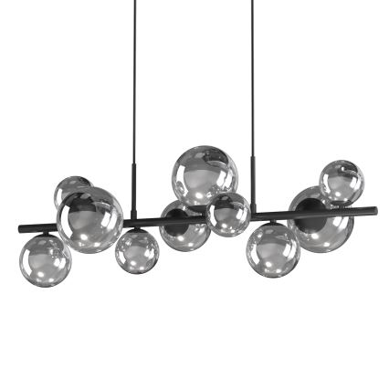 ONLI - Candeeiro suspenso PALOMA 10xG9/10W/230V preto/fumado