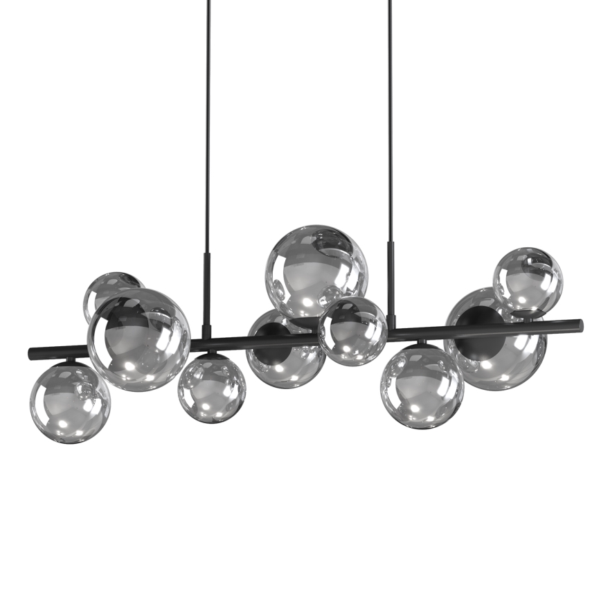 ONLI - Candeeiro suspenso PALOMA 10xG9/10W/230V preto/fumado