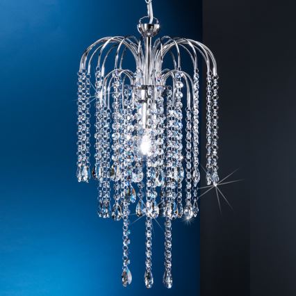 ONLI - Candeeiro suspenso PIOGGIA 1xE27/22W/230V cromado brilhante