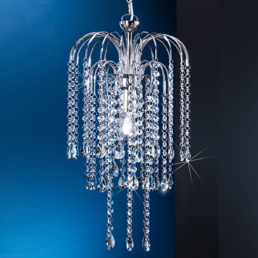 ONLI - Candeeiro suspenso PIOGGIA 1xE27/22W/230V cromado brilhante