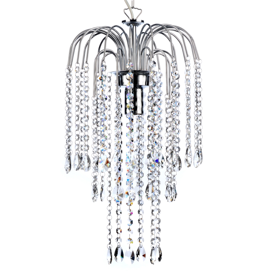 ONLI - Candeeiro suspenso PIOGGIA 1xE27/22W/230V cromado brilhante