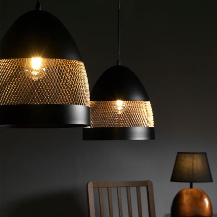 ONLI - Candeeiro suspenso POLLY 1xE27/22W/230V preto