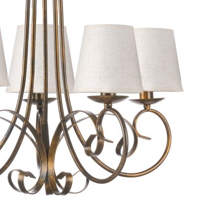 ONLI - Candeeiro suspenso POMPEI 5xE14/6W/230V bronze