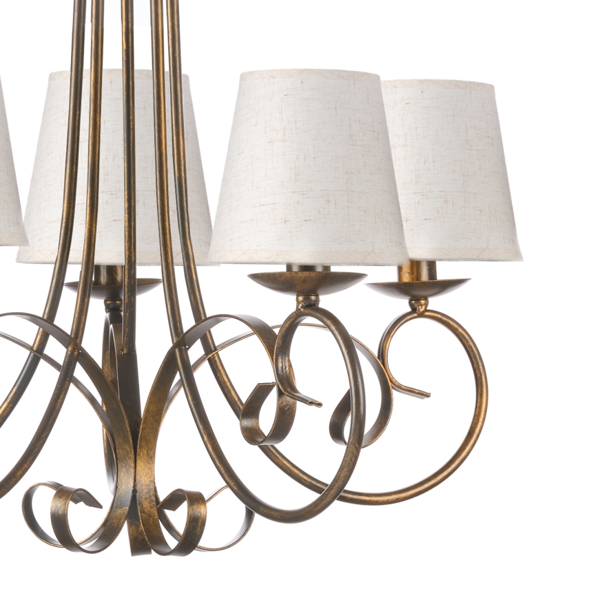 ONLI - Candeeiro suspenso POMPEI 5xE14/6W/230V bronze