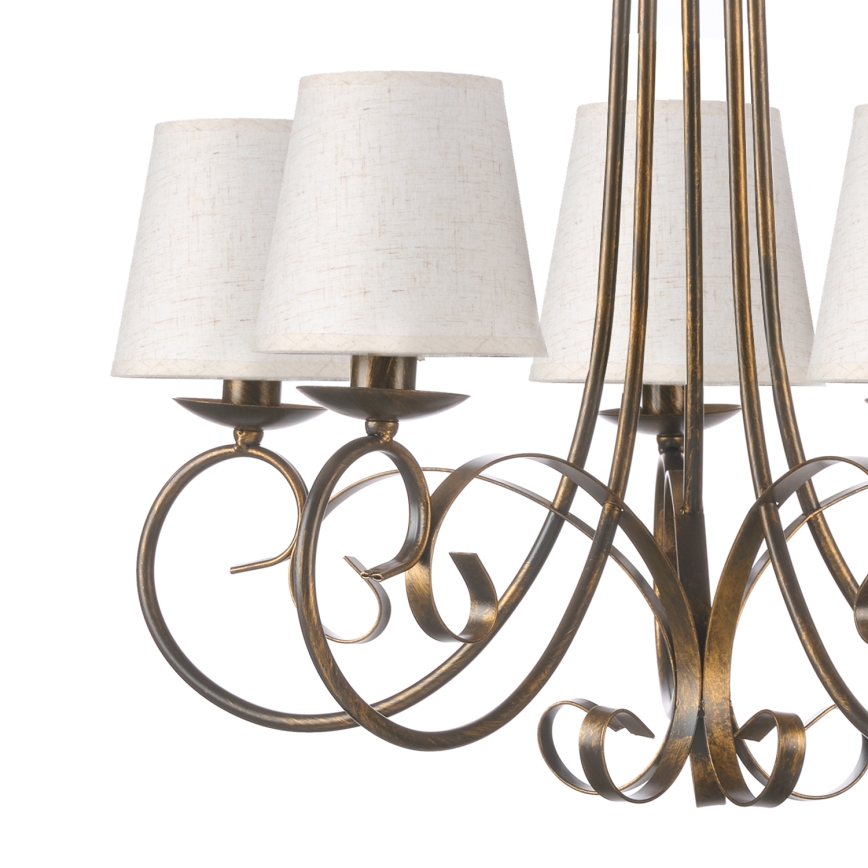 ONLI - Candeeiro suspenso POMPEI 5xE14/6W/230V bronze